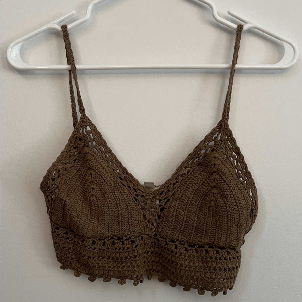 Ecote Brown Crochet Camisole